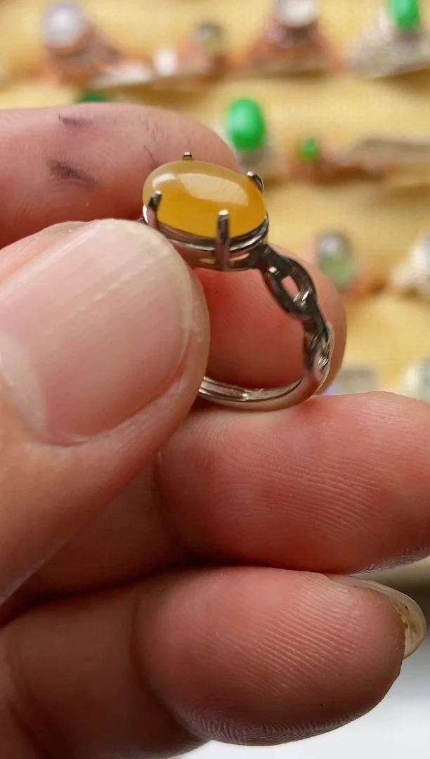 【闪购商品】翡翠戒指银S925镶嵌0000