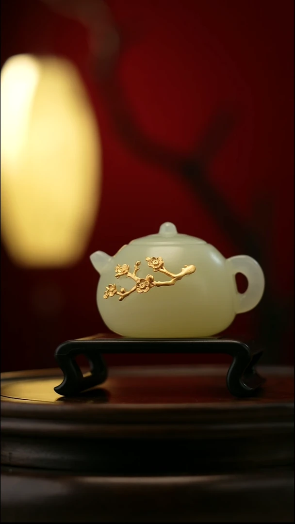 玉【把把壶】天然玉石摆件