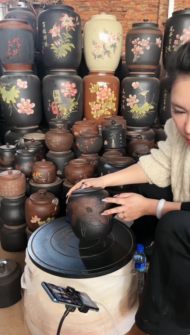 【闪购商品】壶完品 茶叶罐 牡丹花 冬瓜 033