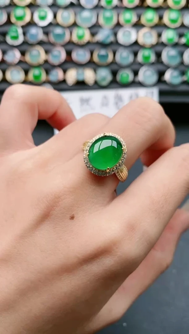 【闪购商品】翡翠戒指银S925镶嵌111111