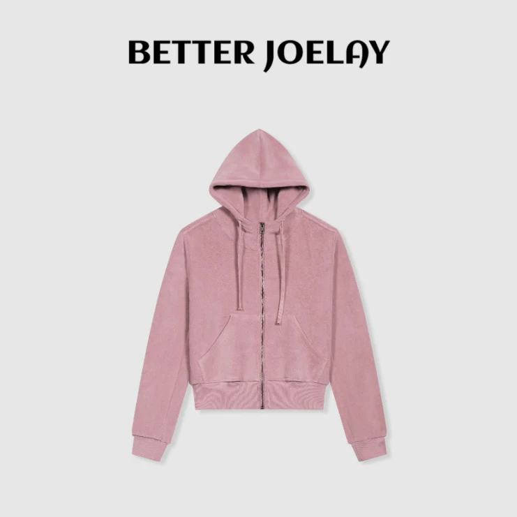 BETTERJOELAY -加厚【青春课题】时尚休闲开衫卫衣宽松百搭KH1332