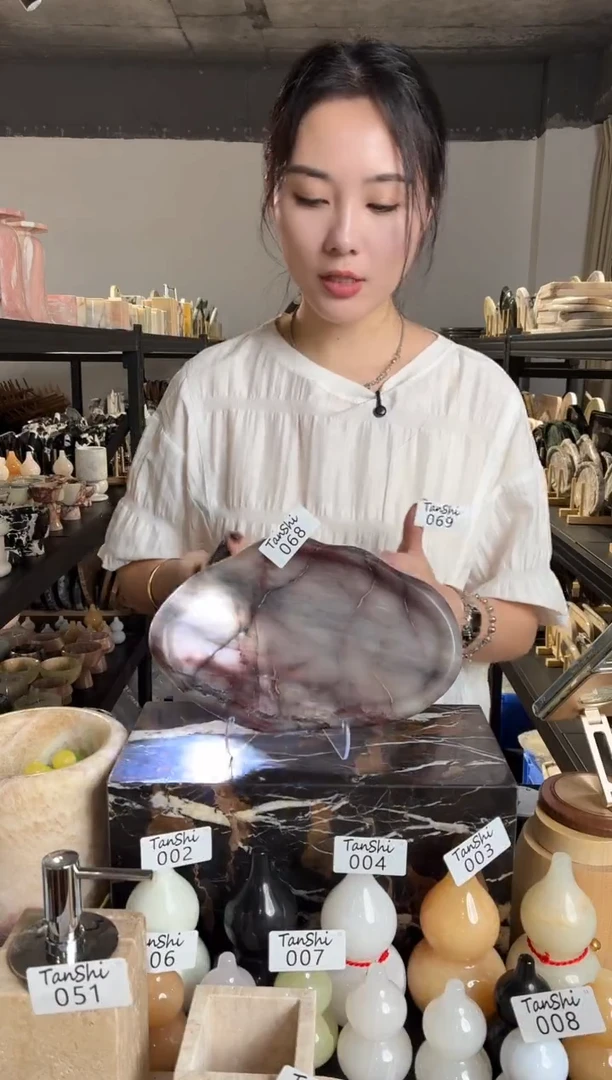 石材068大理石云朵盘