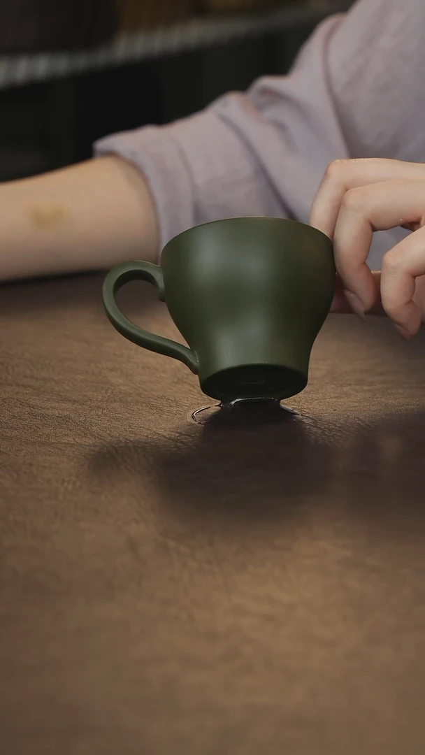 紫砂茶叶罐直播福利墨绿泥主人杯约100CC