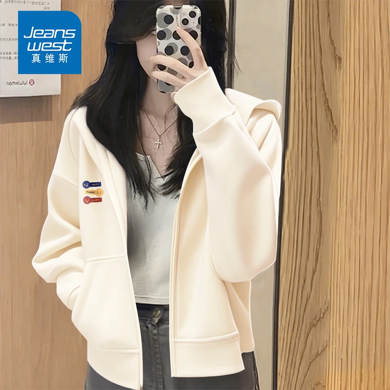 真维斯宽松短款外套女大学生秋季爆款韩版开衫2025小众独特女装