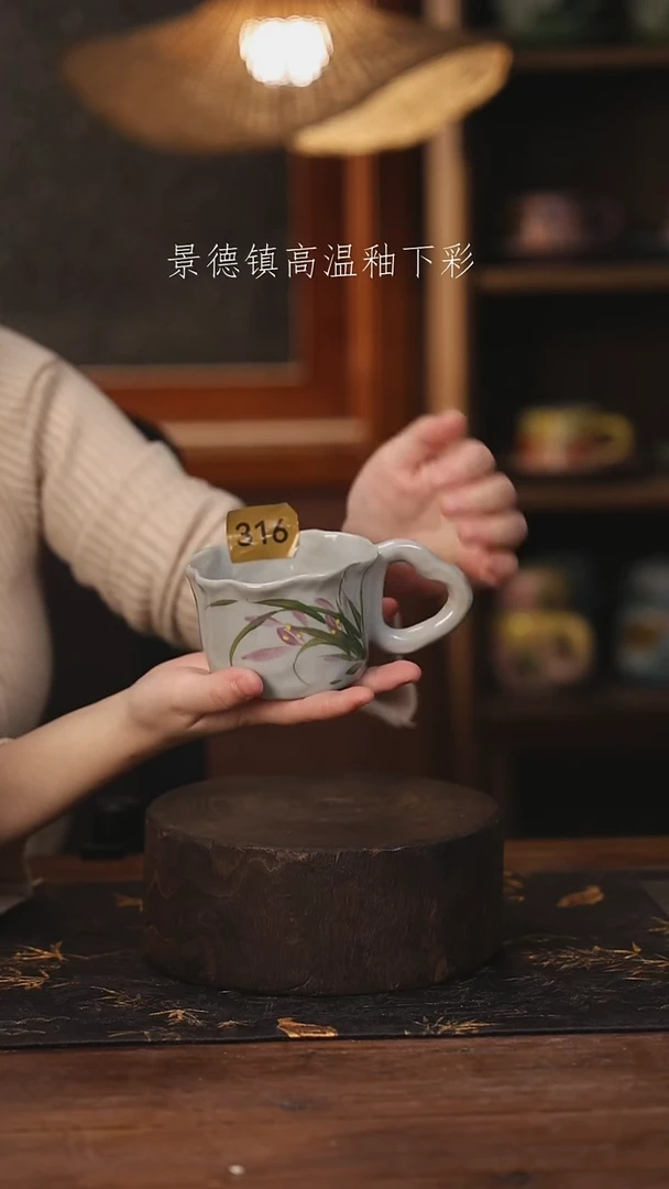 陶瓷景德镇高温釉下手绘陶瓷@L316@