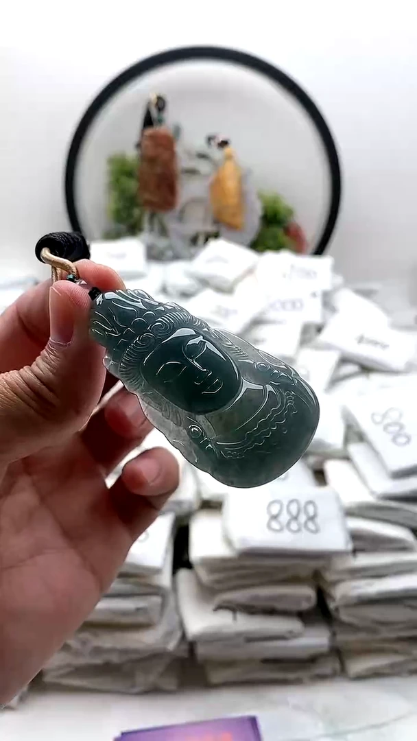 颈饰未镶嵌翡翠观音头