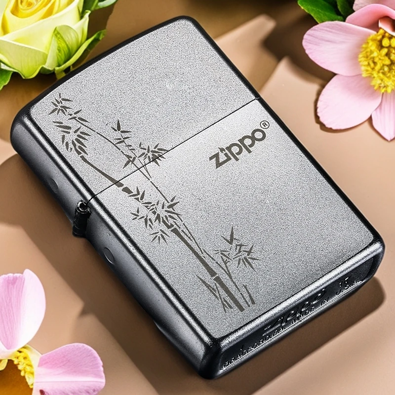 【老李推荐】zippo打火机步步高升竹子205镀铬TCJ1