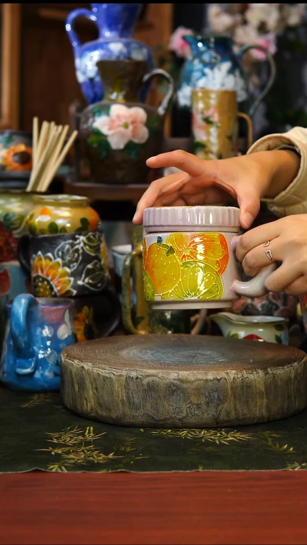 花瓶/杯子/碗111景德镇手工高温釉下彩