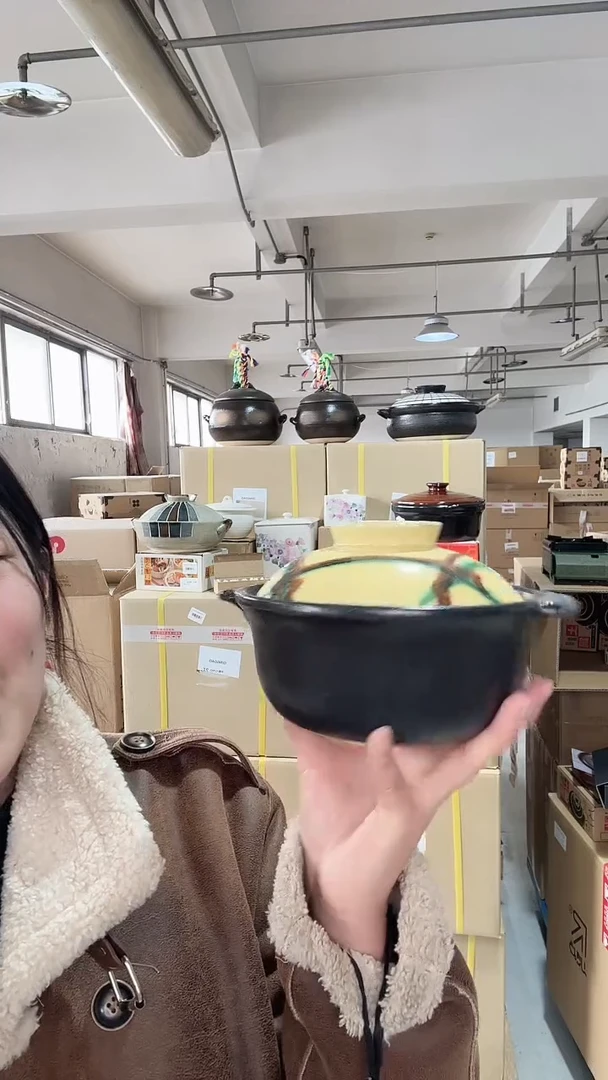 【闪购商品】1日本彩格子煲仔饭土锅