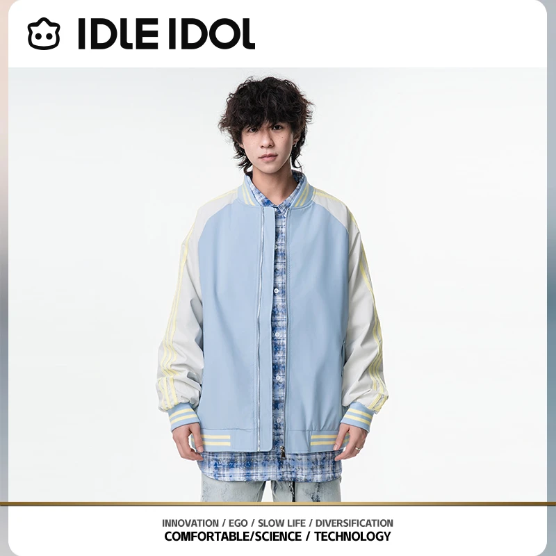IDLE IDOL【李晨nic】条纹情侣穿搭休闲夹克春季新款高街宽松外套