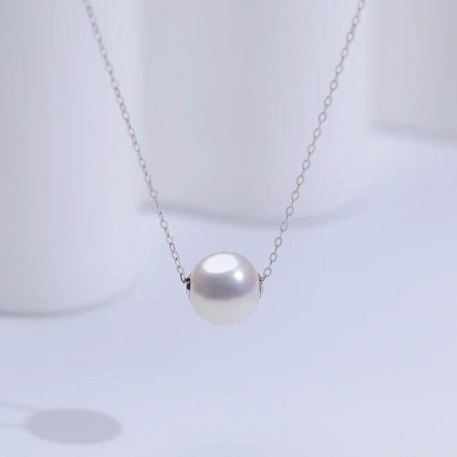 天然淡水路路通吊坠18K金镶嵌10-11mm（赠链子）简约百搭 高品质