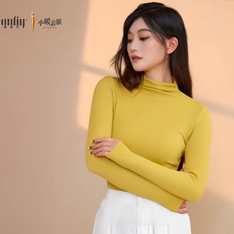 保暖秋冬修身高领秋季女士长袖秋冬亲肤外穿半高领