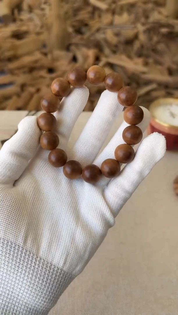 檀香木手串/手链正区老山檀 编号料（繁星）1.5横纹留疤 奶香醇厚