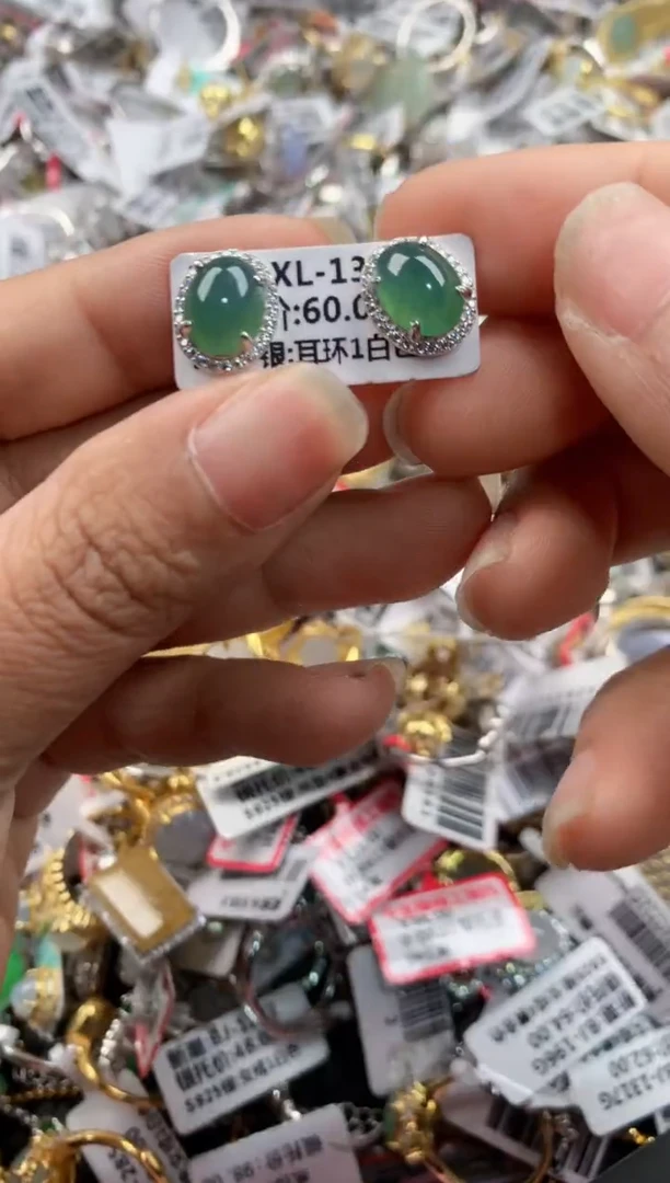 银S925镶嵌戒指翡翠1111----2