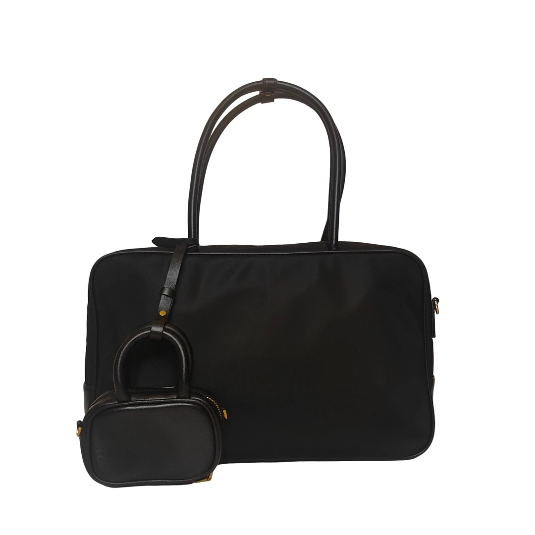 【2025高定女包】定制款时尚简约黑色单肩斜跨女包C121