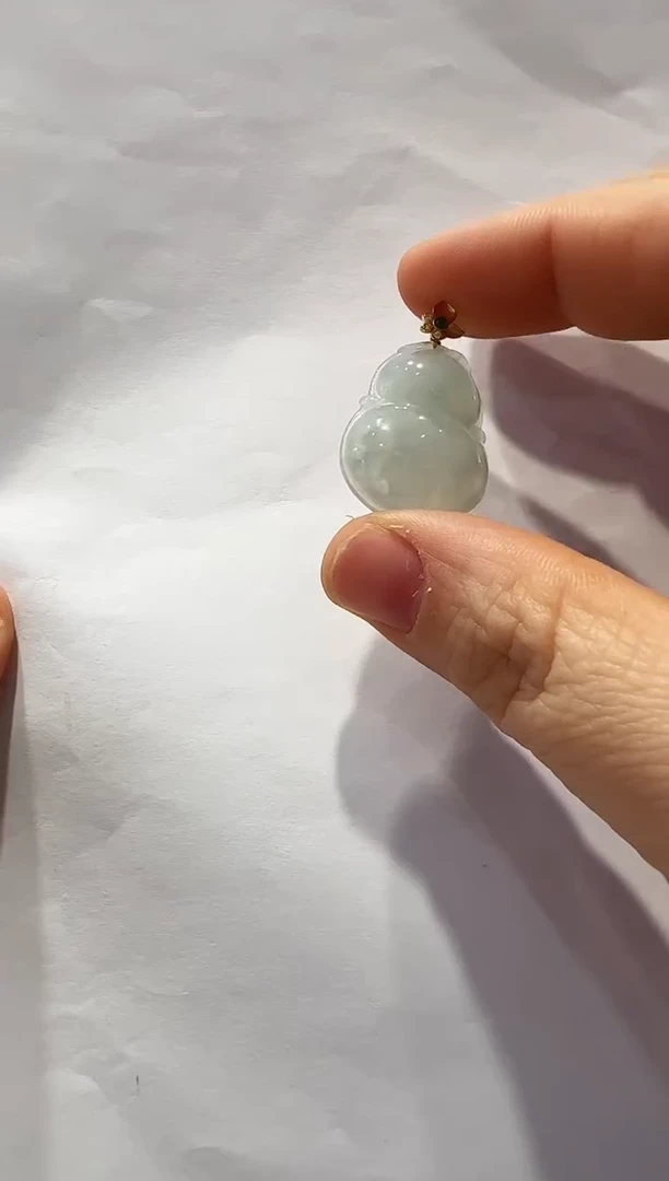 颈饰18K金镶嵌和田玉【113】