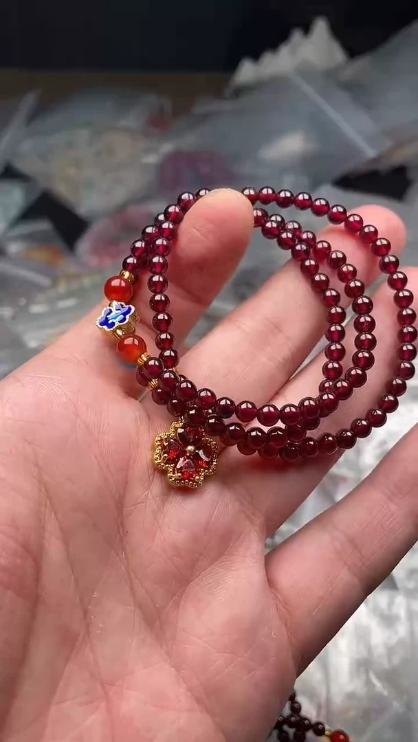 手链未镶嵌石榴石多样性发货拍一发一