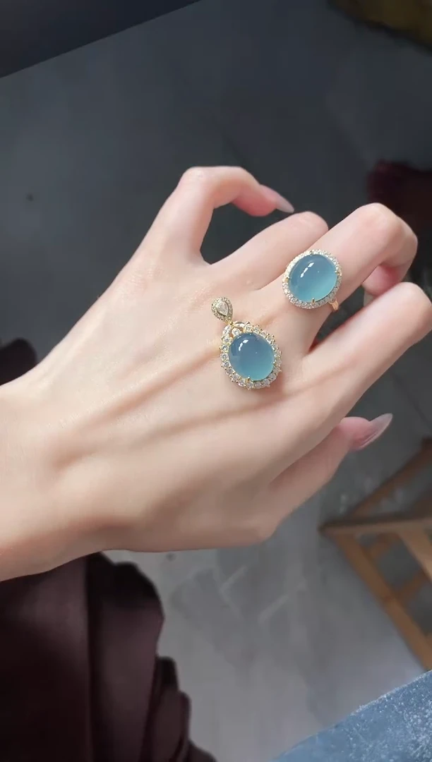 银S925镶嵌戒指翡翠51511