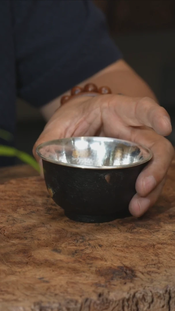 匠心严选 铁包银大号压手杯