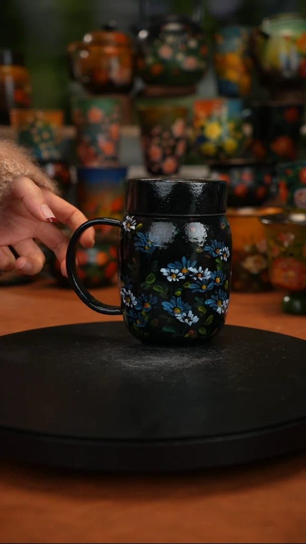 紫砂油画釉下彩手绘