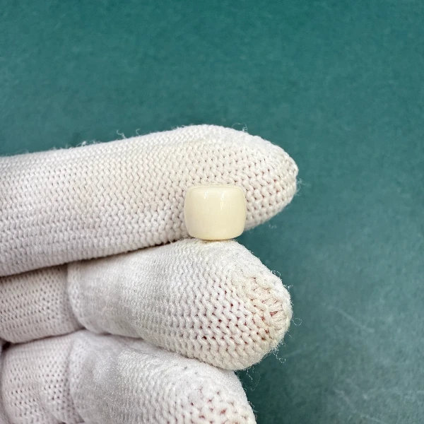 D1644天然猛犸牙直切单珠8*7mm （瑕）支持鉴定 假一罚四