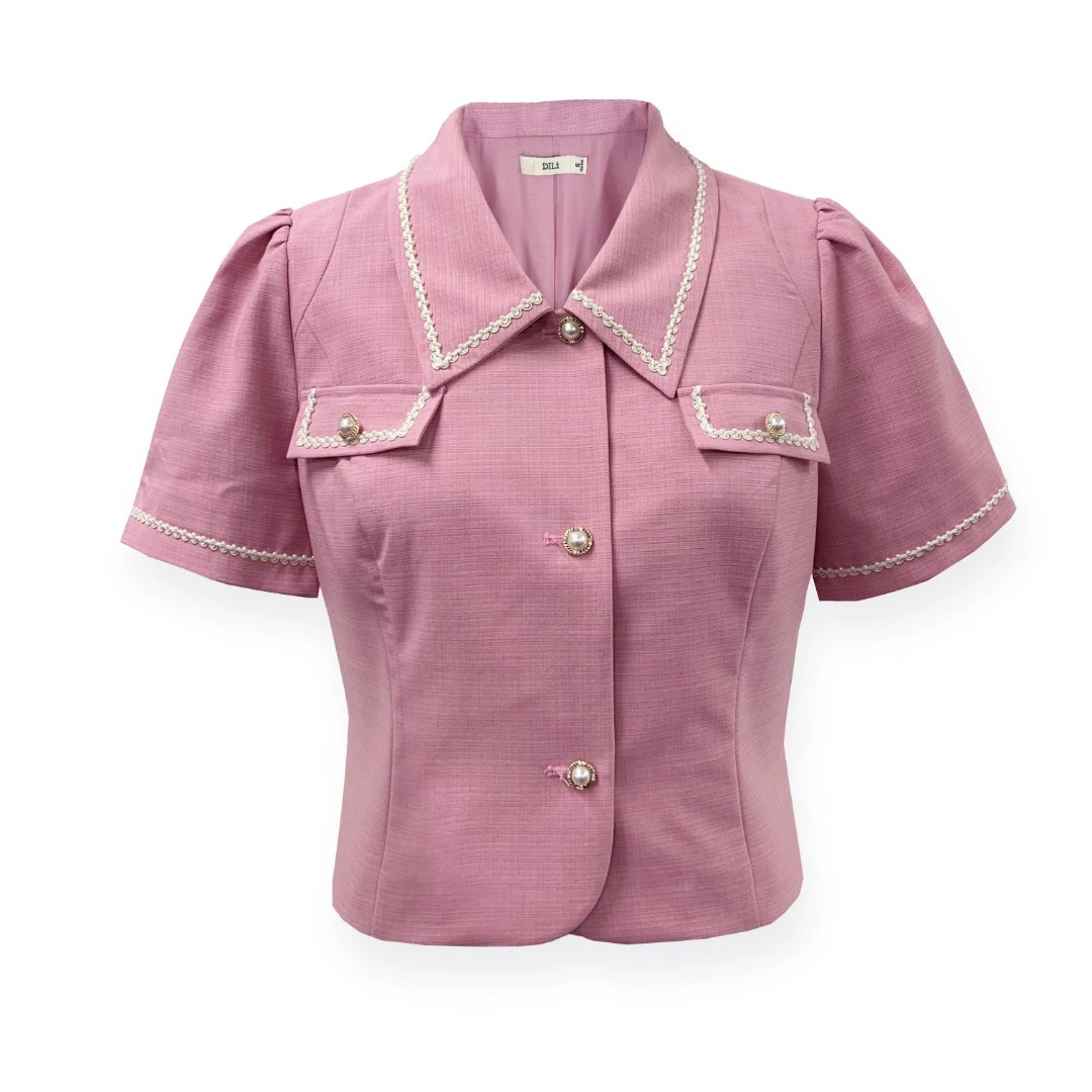 DILI 夏季新品2025女装 短款小衫 323229725