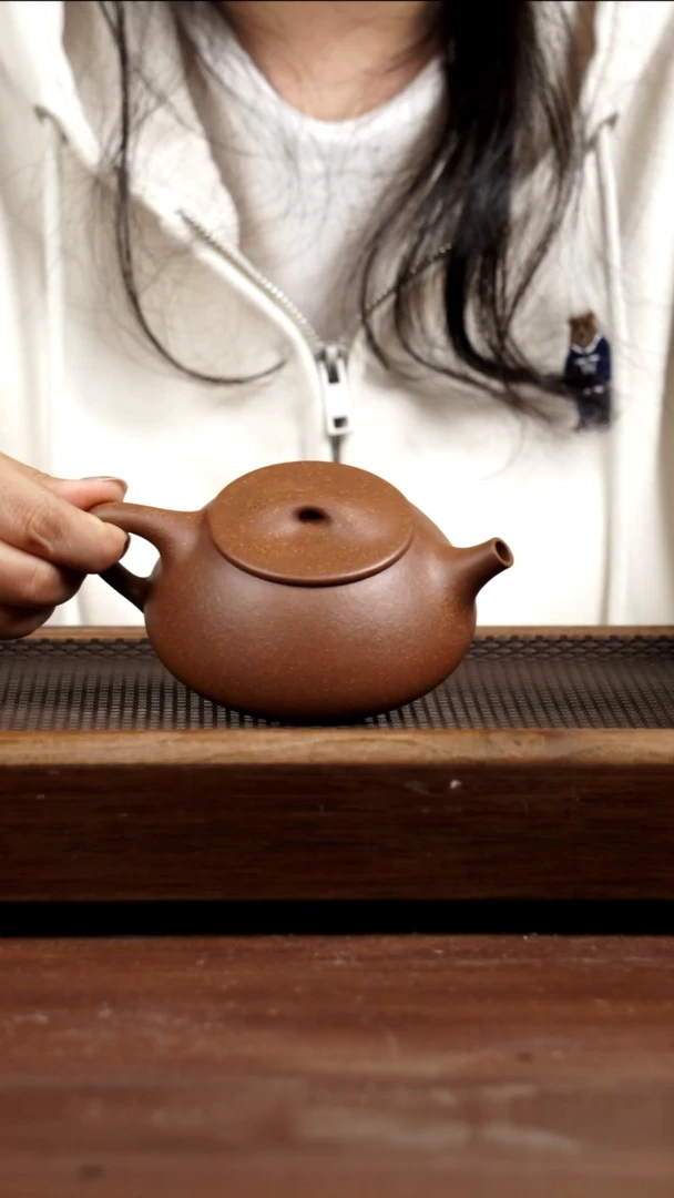 茶壶紫砂桃花泥景舟满瓢260CC