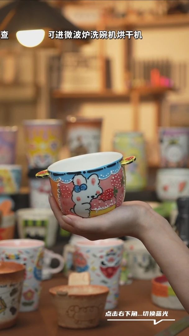 摆件A394设计师原创手绘陶瓷