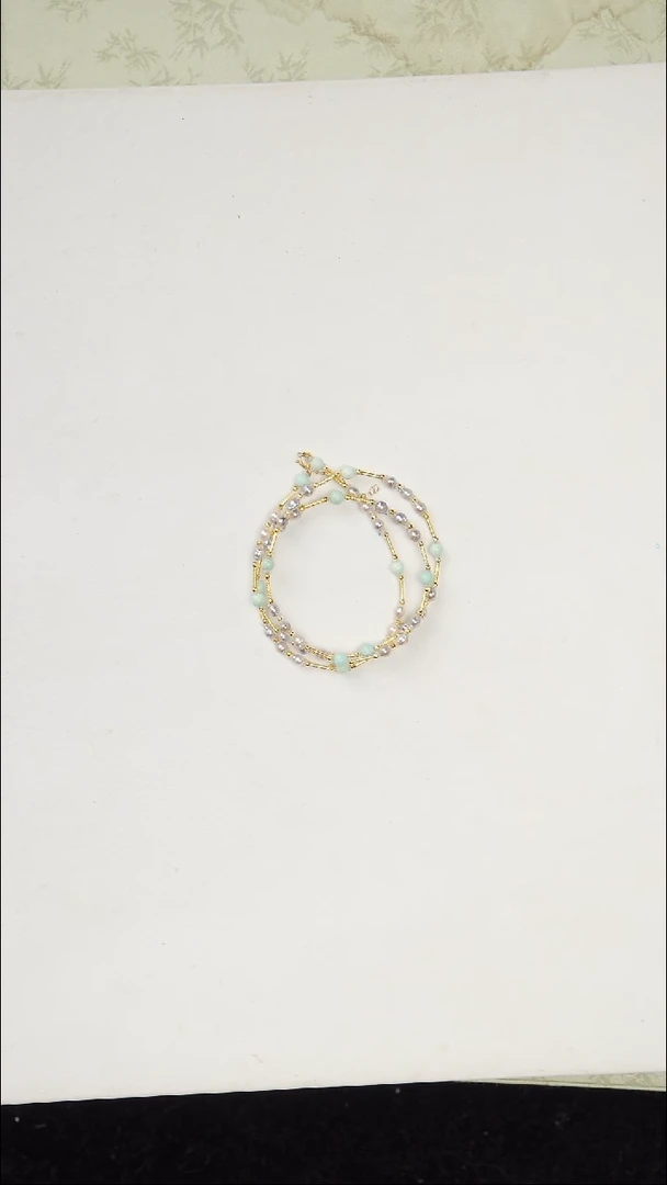 18K金镶嵌绿松石项链小****天项链