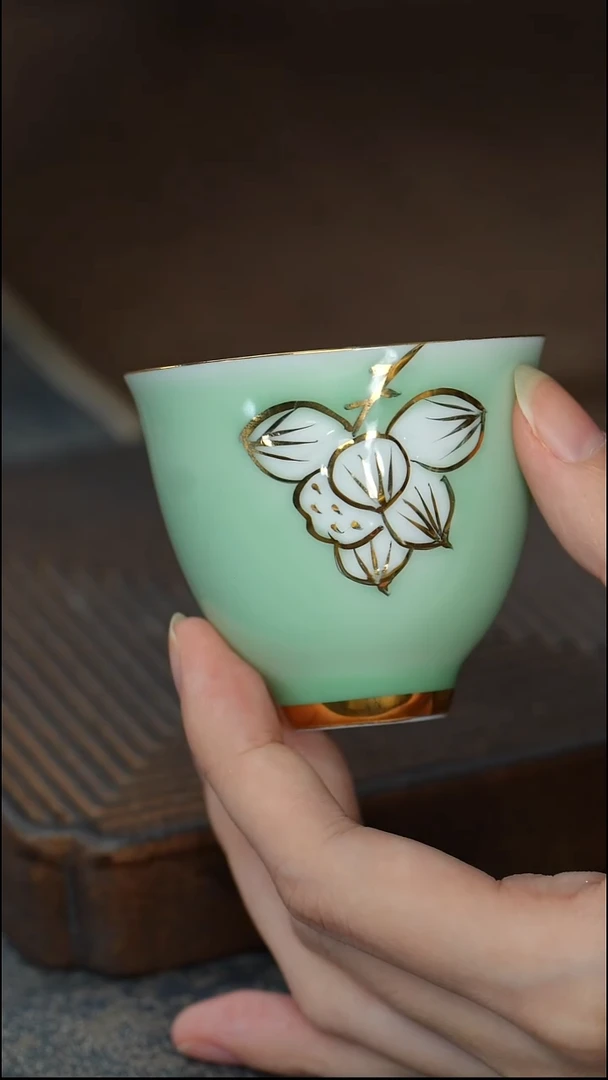 【青色】【莲蓬美人杯】【9西泠纸盒】