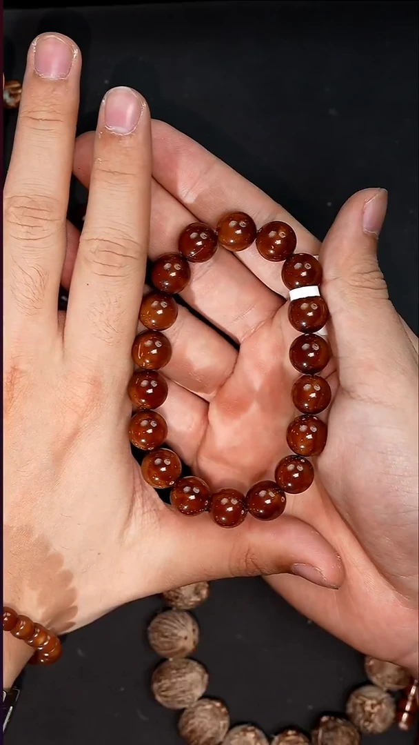 手串紫金鼠4113咖皮半实心正圆光珠卡11+尺寸