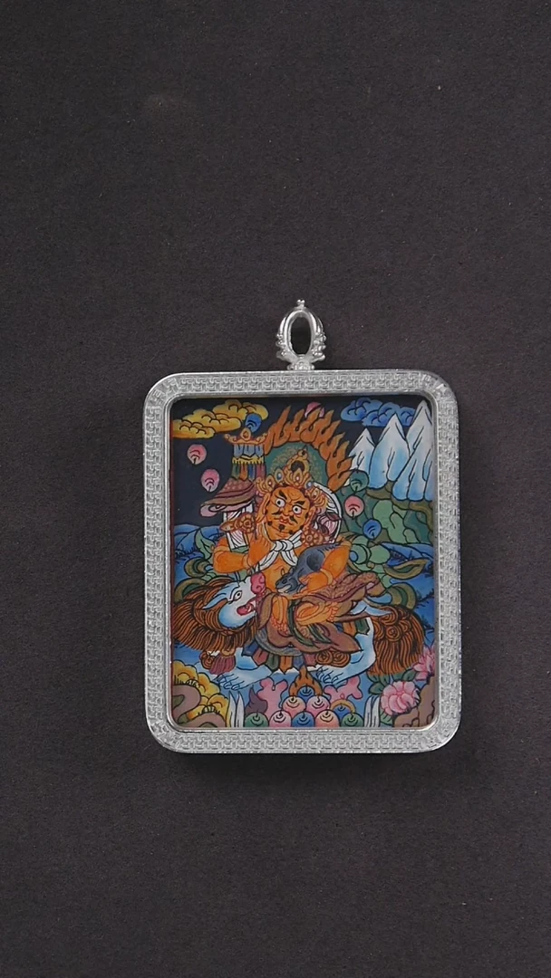 唐卡财宝天王唐卡 纯手绘