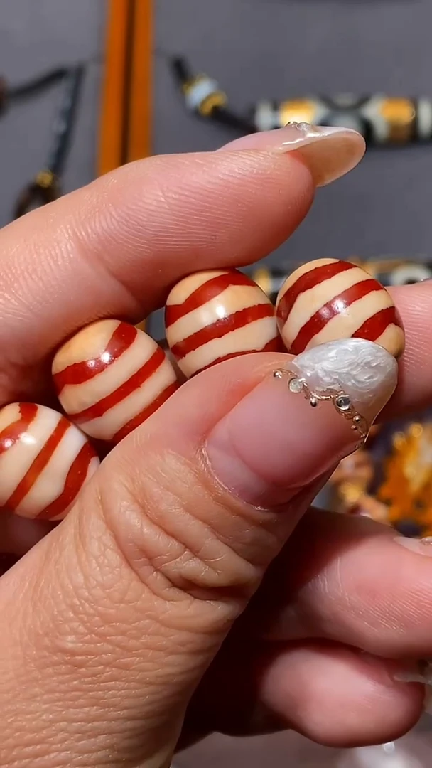 玛瑙/玉髓颈饰未镶嵌A28773-红肉双水纹单珠多样性发一