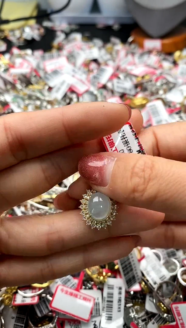 【闪购商品】翡翠戒指银S925镶嵌 33333333     3