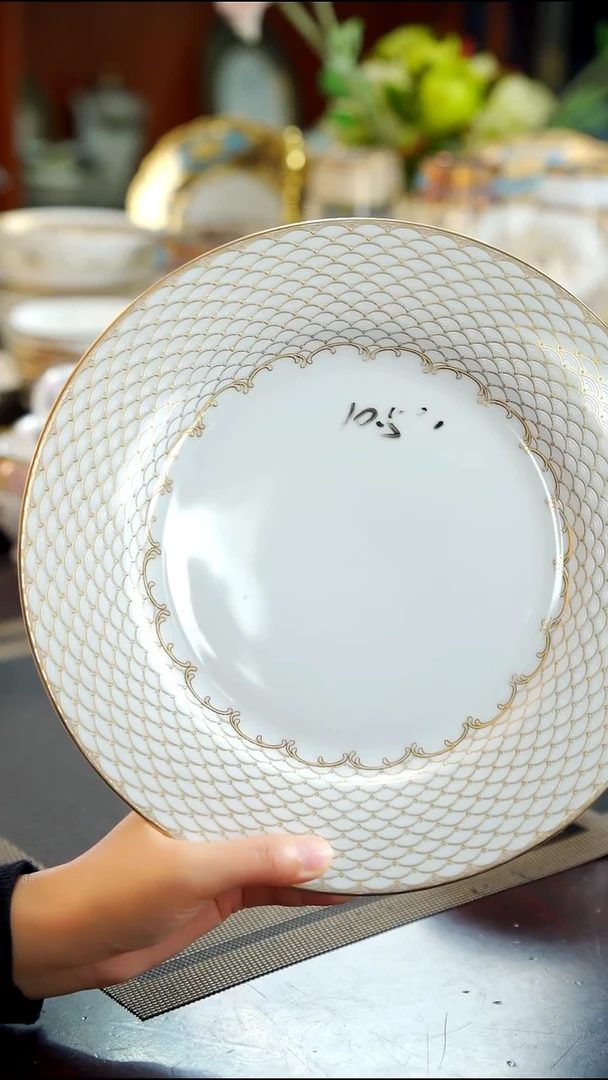 瓷片10.5英寸平盘 1个  福利款