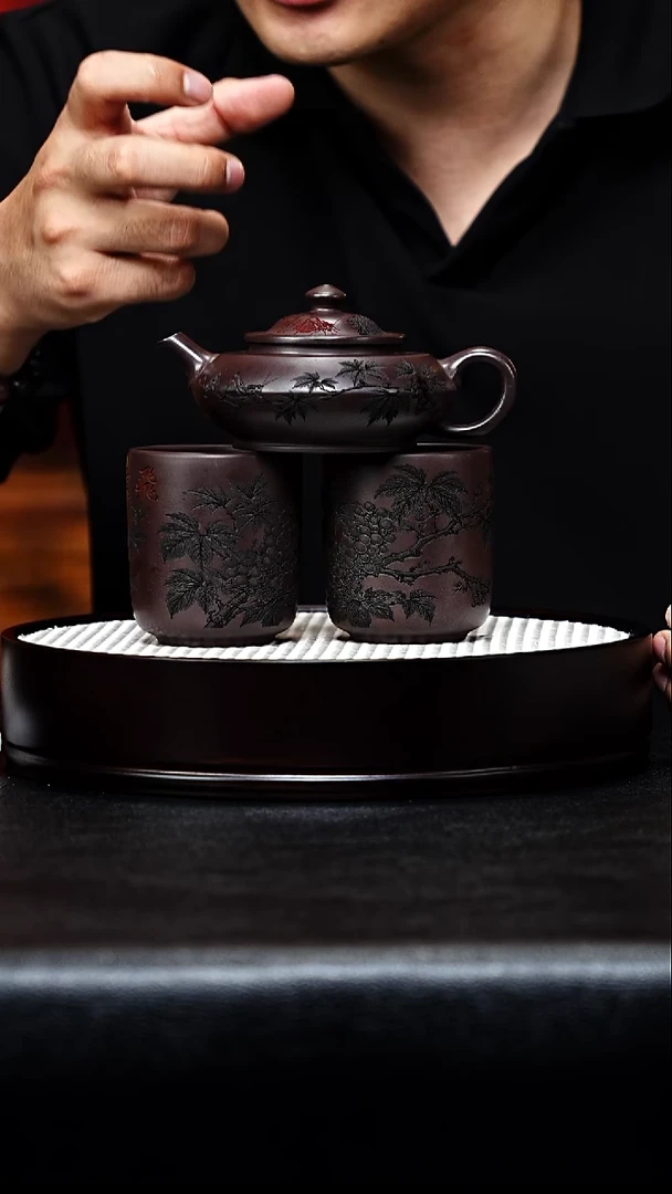 紫砂茶宠宜兴紫砂 笠帽
