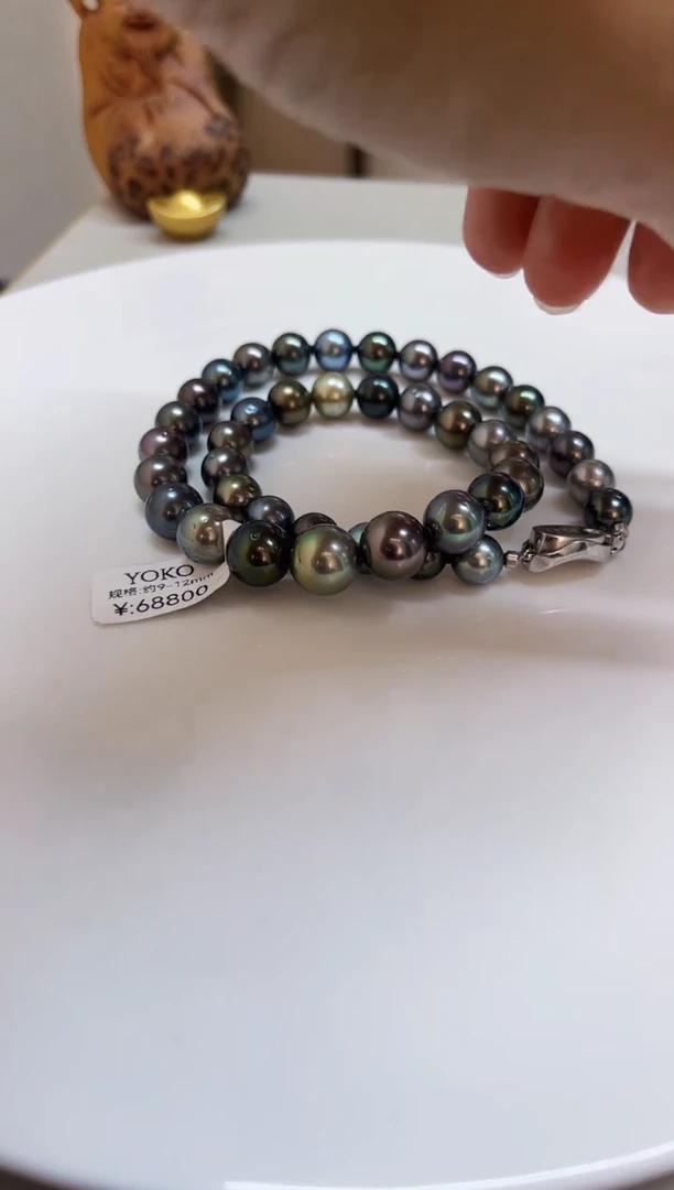 银S925镶嵌颈饰海水珍珠9-12mm