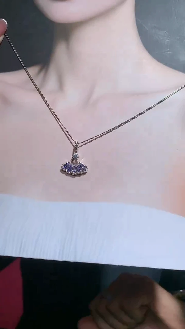 颈饰银S925镶嵌坦桑石【宝石世家严选】