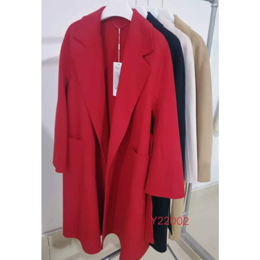 【粉丝专属】女长款毛呢外套宽松大衣时尚女装外套气质154Y22002