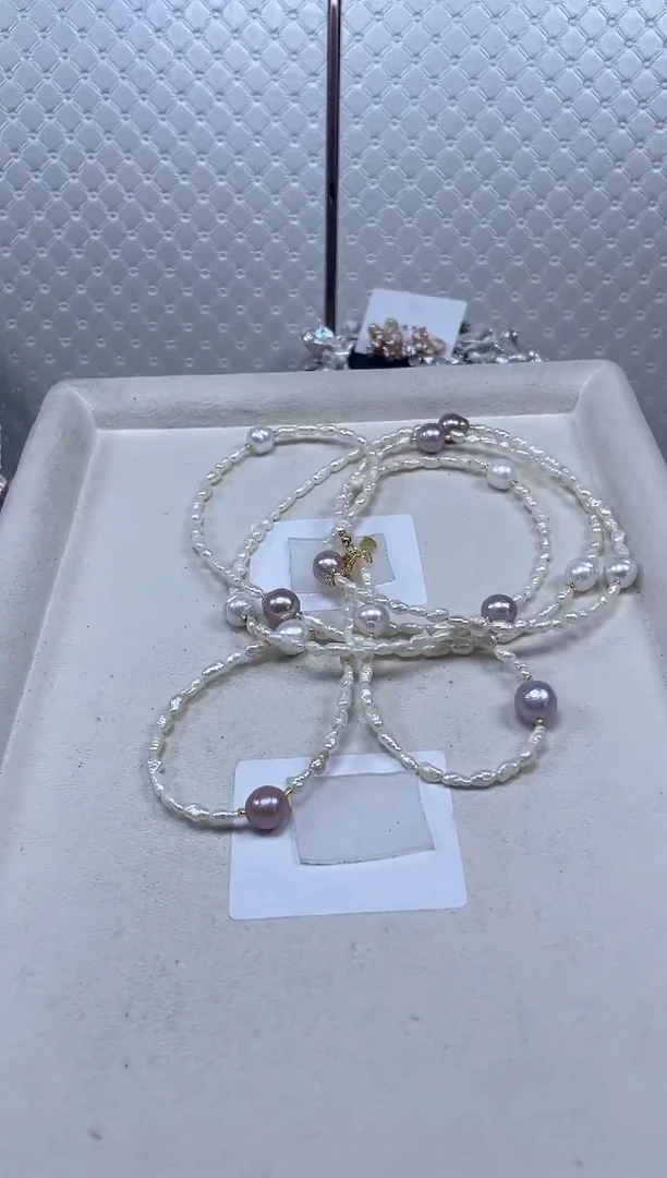 未镶嵌毛衣链淡水珍珠【纯恬珍珠】（样性发货发一）
