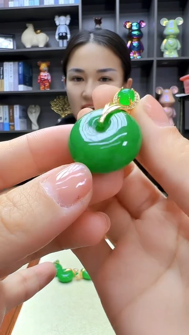 翡翠14K金镶嵌颈饰丹丹diy劲饰