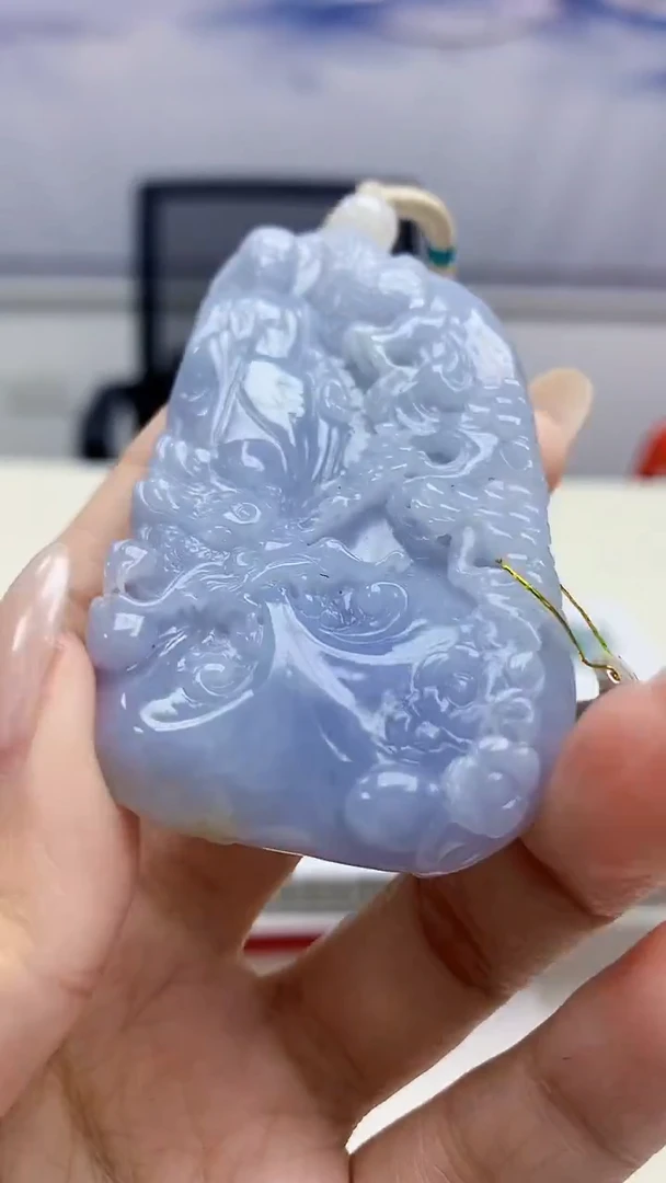 未镶嵌定制翡翠4868xx-毛货挂件46