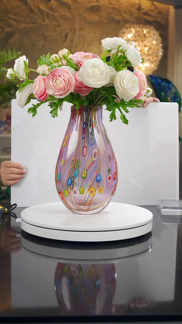 摆件悠*设计款粉彩花瓶摆件