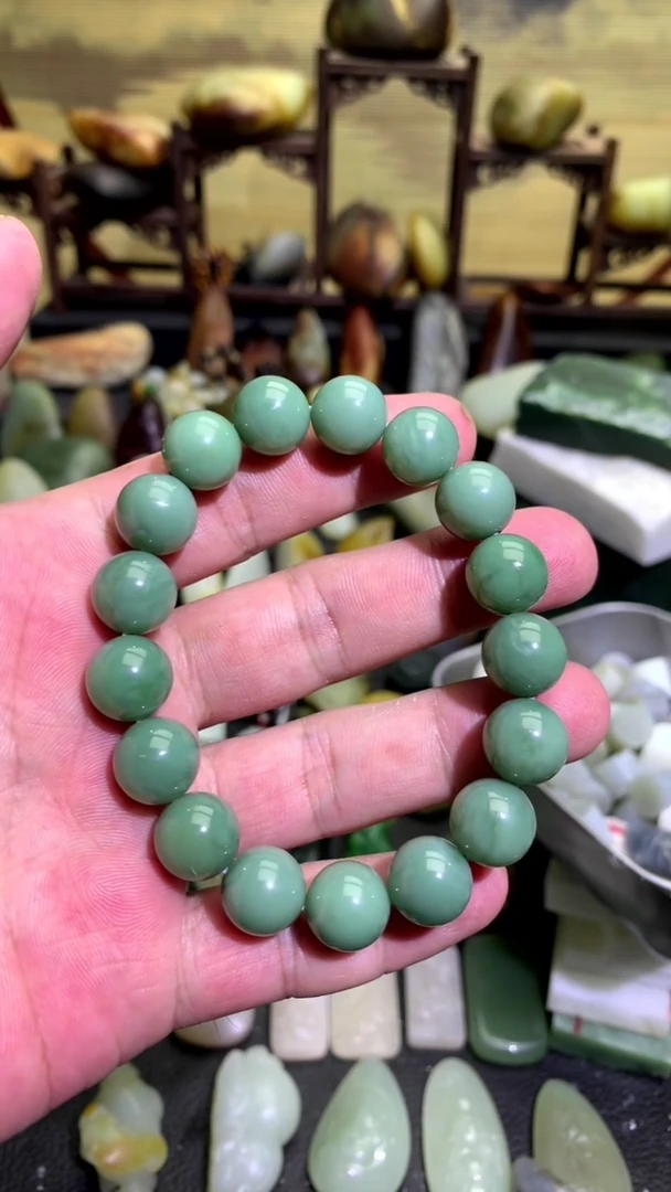 和田玉未镶嵌颈饰碧玉卡12