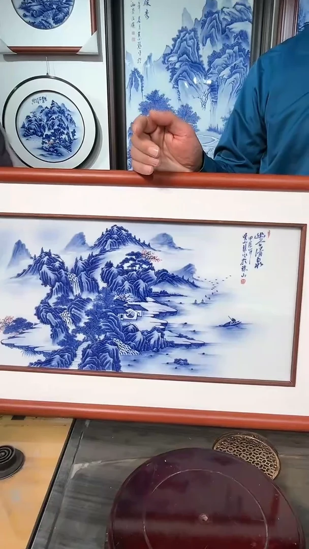 【闪购商品】官窑瓷画院551官窑瓷画院吴小琴幽谷清泉瓷板画