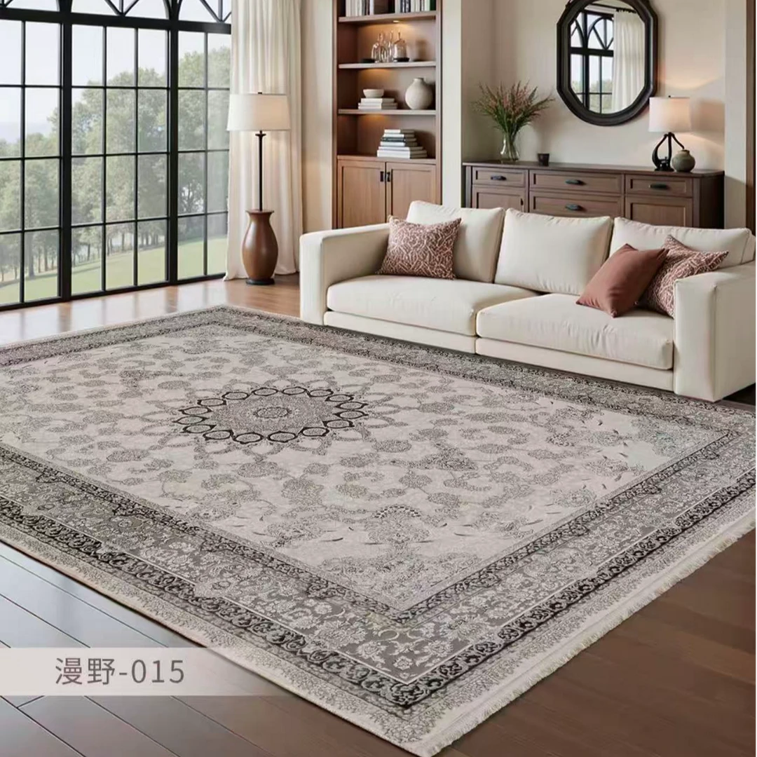 【土耳其原装进口】无胶现代剪花美式法式欧式风床边客厅床尾毯