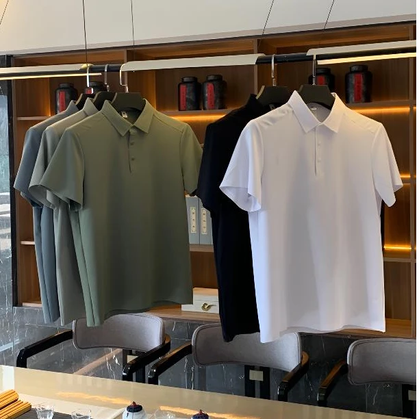 男士轻薄透气短袖POLO衫春夏休闲百搭翻领冰感速干