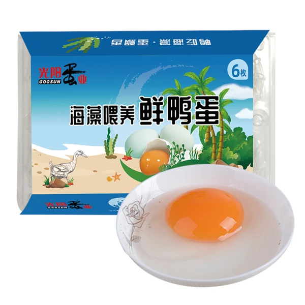 【0抗生素】光阳海藻鲜鸭蛋6枚 360g