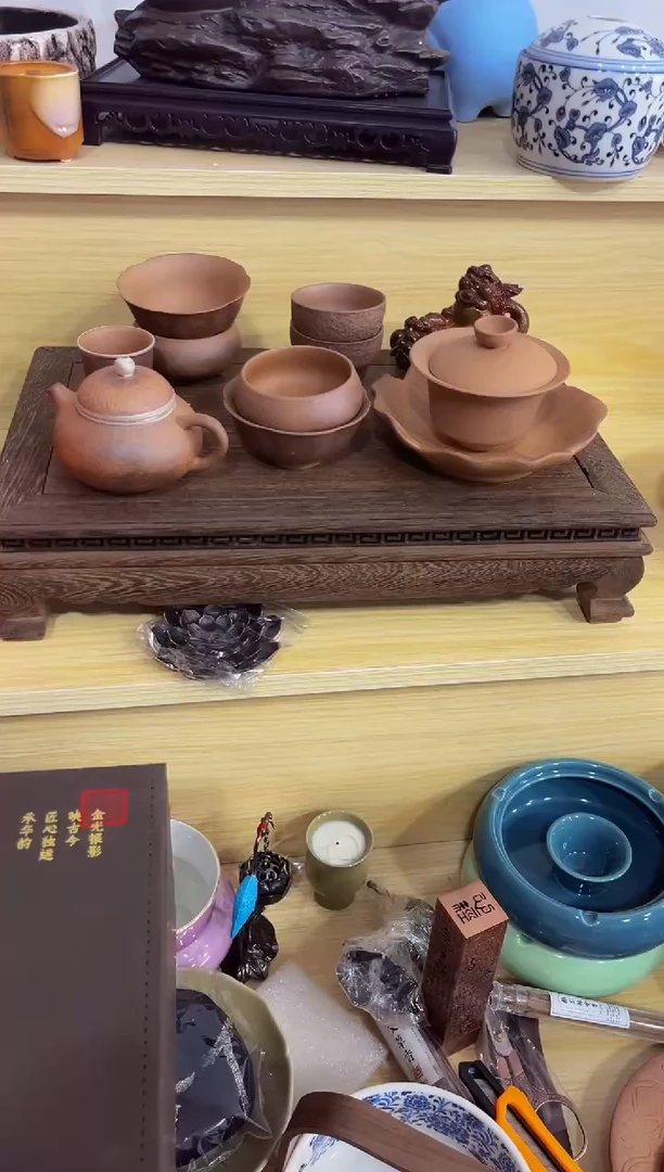 陶瓷茶具摆件旅行套组