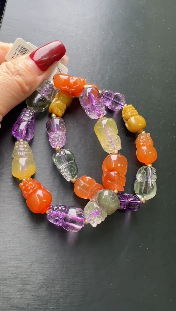 【闪购商品】水晶手串未镶嵌水晶貔貅手串 多样性发一JP37355